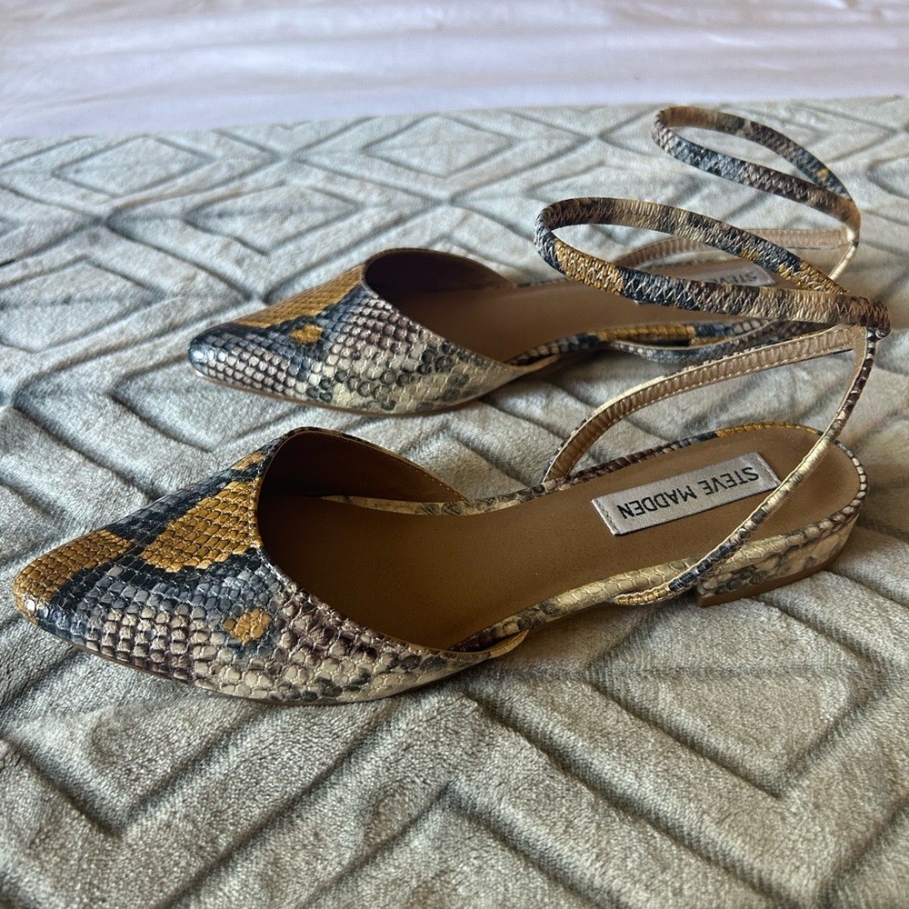 Steve Madden Python Pointed Toe Flats - image 2